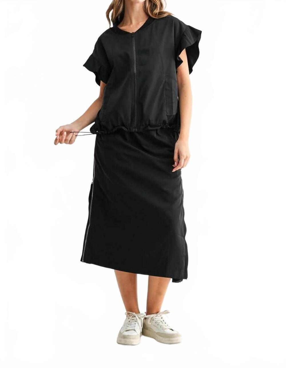NEW JOH jonah soft drape vest in black